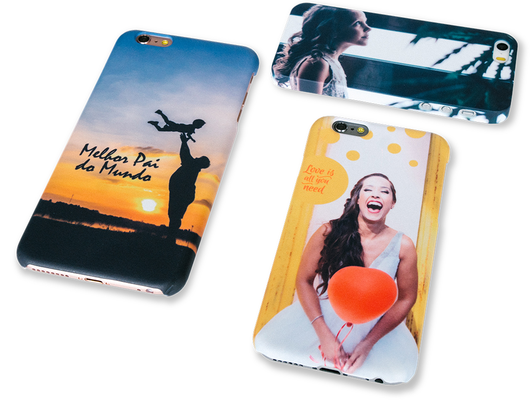 Capas para Samsung e iPhone personalizadas