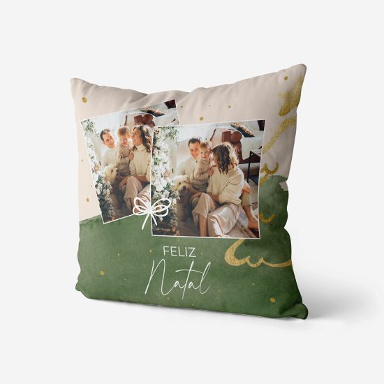 Almofada Watercolor Xmas Gold 2